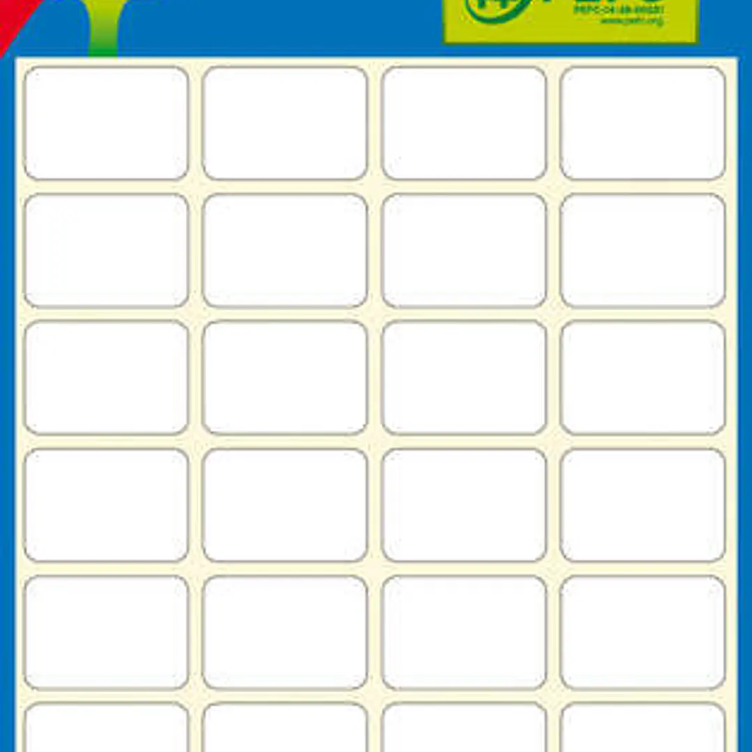 Apli Etiquetas Minibolsa Blancas 13.0 x 50.0mm 6 Hojas 1