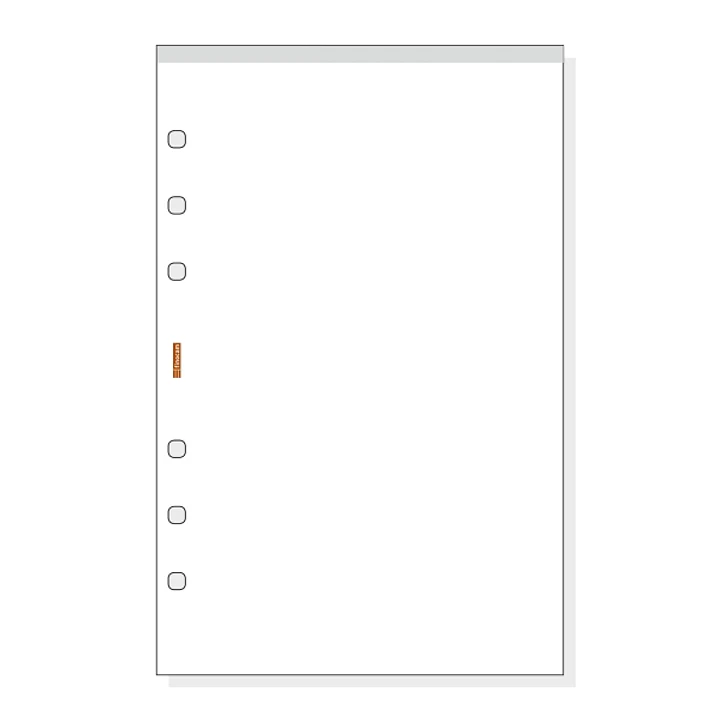Finocam R567 Bloc de Notas para Agendas Open - Perforado - Formato 500 - 117x5x181mm - Liso - Color Blanco 1