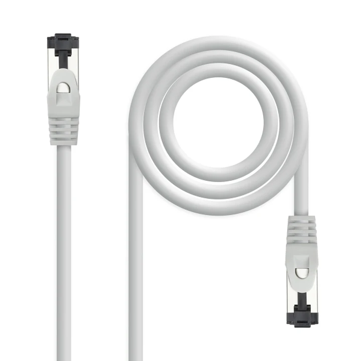 Nanocable Cable Red Latiguillo Cat.8.1 2Ghz LSZH SSTP AWG26 - Longitud 0.30m - Color Gris 1
