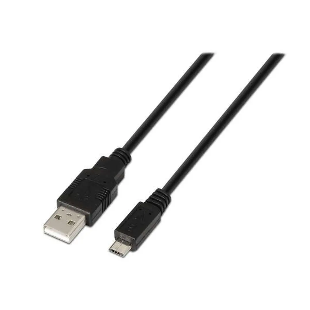 Aisens Cable USB 2.0 - Tipo A Macho a Micro B Macho - 0.8m - Color Negro 1