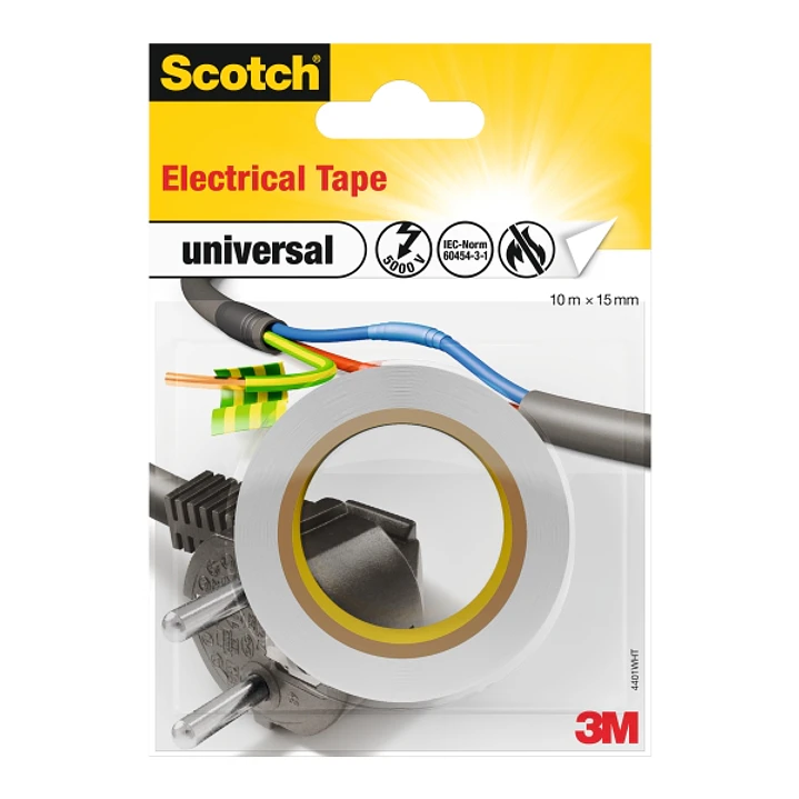 Scotch Cinta Aislante - 15mm x 10m - Color Blanco 1