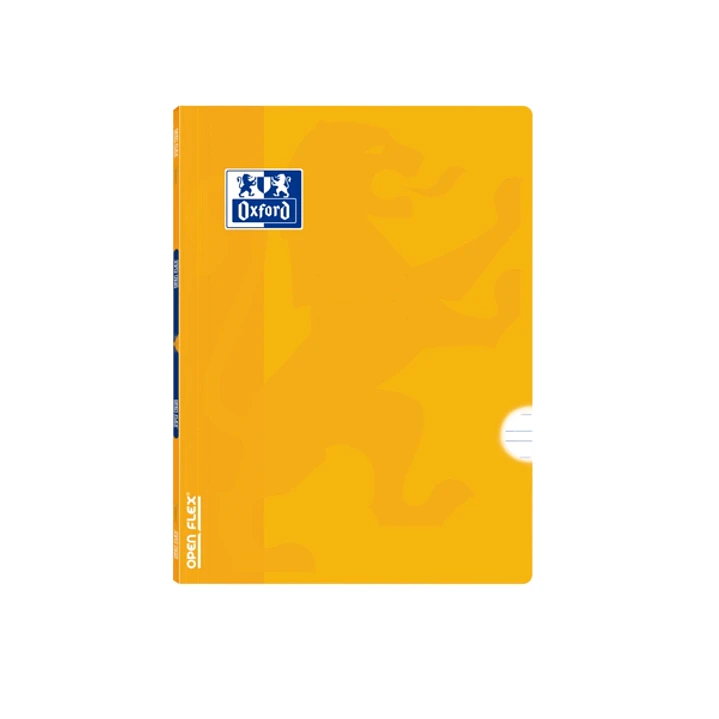 Oxford School Classic Openflex Libreta Grapada A5+ 48 Hojas Pautado 3.5 con Margen - Tapa de Plastico Translucido - Ideal para Estudiantes - Color Ama 1