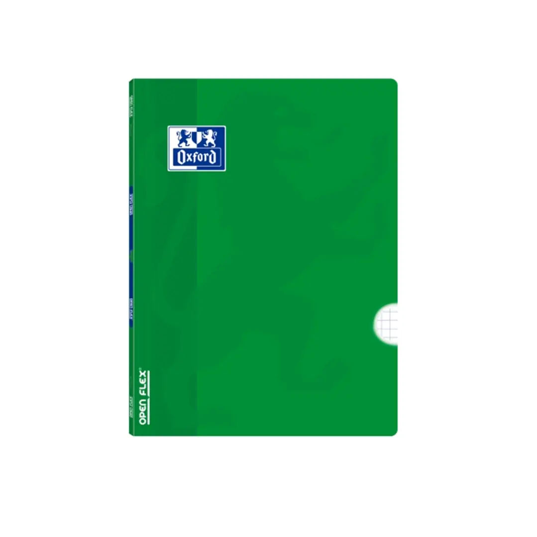 Oxford School Classic Openflex Libreta Grapada A5+ 48 Hojas Cuadricula 4x4 con Margen - Tapa de Plastico Translucido - Ideal para Estudiantes - Color  1