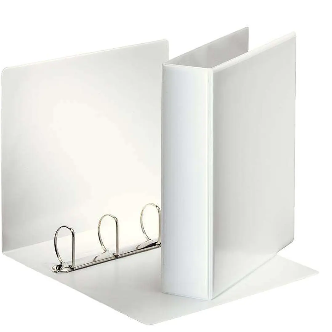 Esselte Carpeta Canguro Gama Basica A4 4 Anillas 4D 50mm - Capacidad para 480 hojas A4 (80 g/m²) -  Color Blanco 1