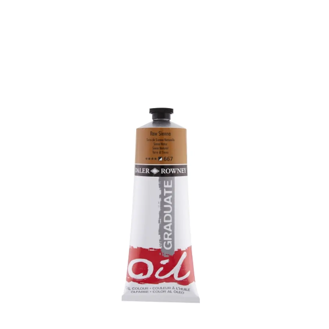 Daler Rowney Graduate Pintura al Oleo - Tubo de Aluminio - 220ml - Color Siena Natural 1