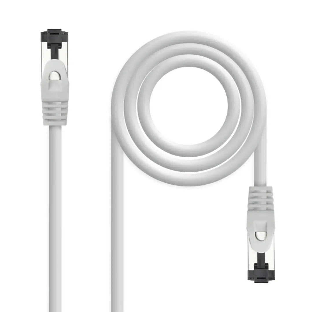 Nanocable Cable Red Latiguillo Cat.8.1 2Ghz LSZH SSTP AWG26 - Longitud 7m - Color Gris 1