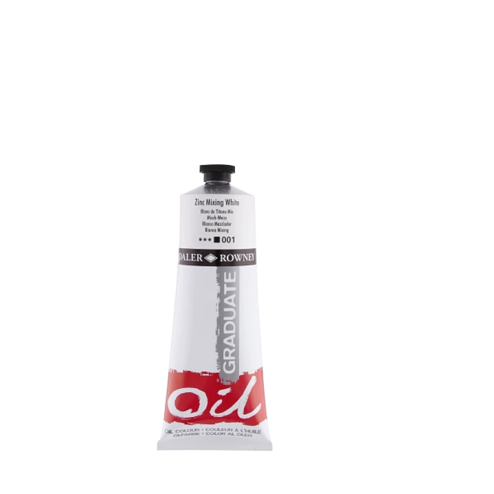 Daler Rowney Graduate Pintura al Oleo - Tubo de Aluminio - 220ml - Color Blanco Zinc de Mezcla 1