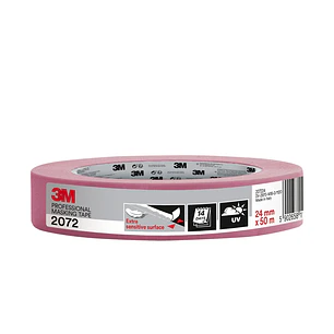 3M Cinta de Enmascarar para Superficies Delicadas - 24mm x 50m - Color Rosa