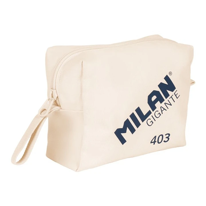 Milan Serie 1918 Gigante 403 Neceser de Gran Capacidad - Tamaño 27x20x11cm - 2 Compartimentos Interiores - Cierre de Cremallera - 100% Algodon - Color 1