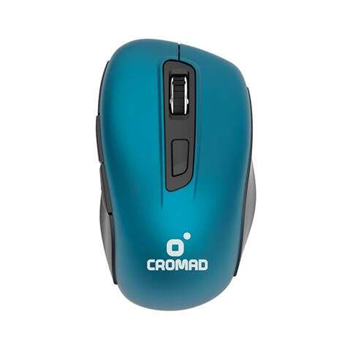 Cromad Raton Inalambrico - Hasta 10 Metros de Alcance - Incluye Mini Receptor USB - Maxima Autonomia de Bateria, Hasta 12 Meses - 3 Botones Accesibles 1