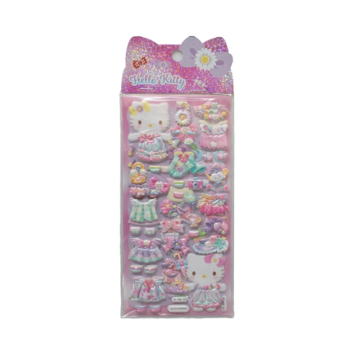 Comansi Pegatinas en Relieve Hello Kitty 10 x 25 cm - 4 Modelos Surtidos - Efecto 3D - Estilo Kawaii 1