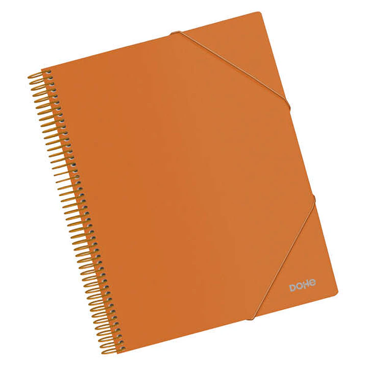 Dohe Carpeta con 30 Fundas Tamaño A4 - Tapa de Polipropileno Opaco 800 Micras - Fundas Transparentes 80 Micras - Espiral de Plastico Color y Gomas Ela 1