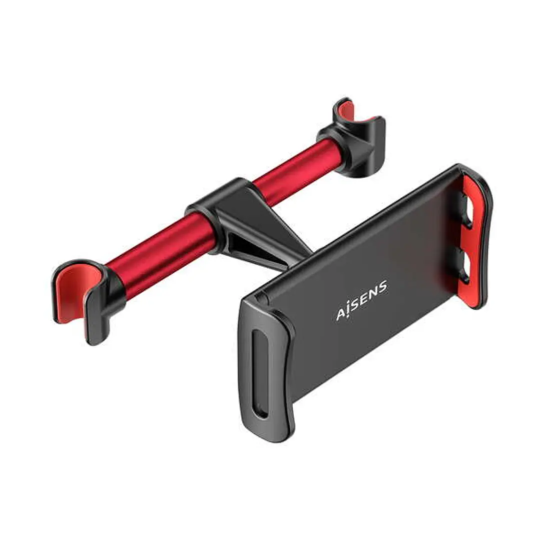 Aisens Soporte Coche Ajustable (1 Pivote) para Reposacabezas para Telefono / Tablet - Color Rojo 1