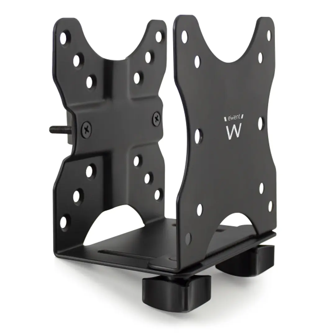 Ewent Soporte para Ordenador - Permite Diferentes Tipos de Montaje - VESA para Acoplar a Monitor - Soporte de Poste - 120x155x85mm - Color Negro 1