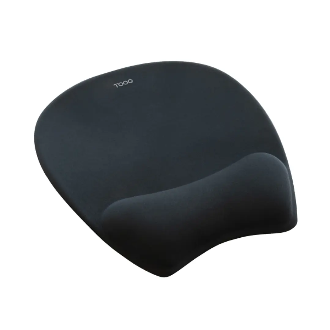 Tooq TQMP1002-B Alfombrilla Raton Ergonomica - Reposamuñecas Espuma Viscoelastica - Superficie Suave, Elastica, Transpirable y Resistente - Color Negr 1