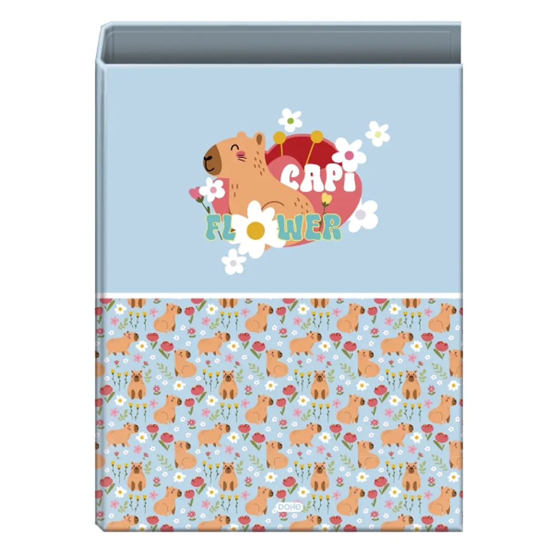 Dohe Capi Flower Carpeta con 4 Anillas de 40mm - Formato Folio - Guardas Impresas - Cubierta de Carton Plastificado - 26x34x6cm - Multicolor 1