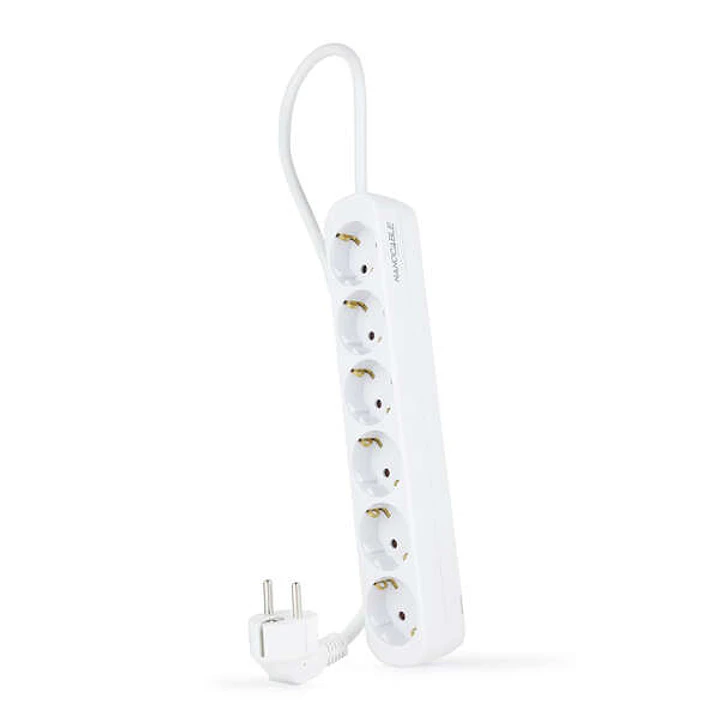 Nanocable Regleta 6 Tomas - 1.4m - Color Blanco 1