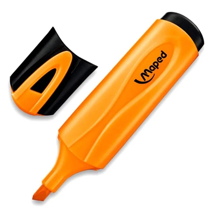 Maped Peps Classic Marcador Fluorescente - Punta Biselada - Trazo de 1 a 5mm - Ideal para Subrayar y Resaltar - Color Naranja 1