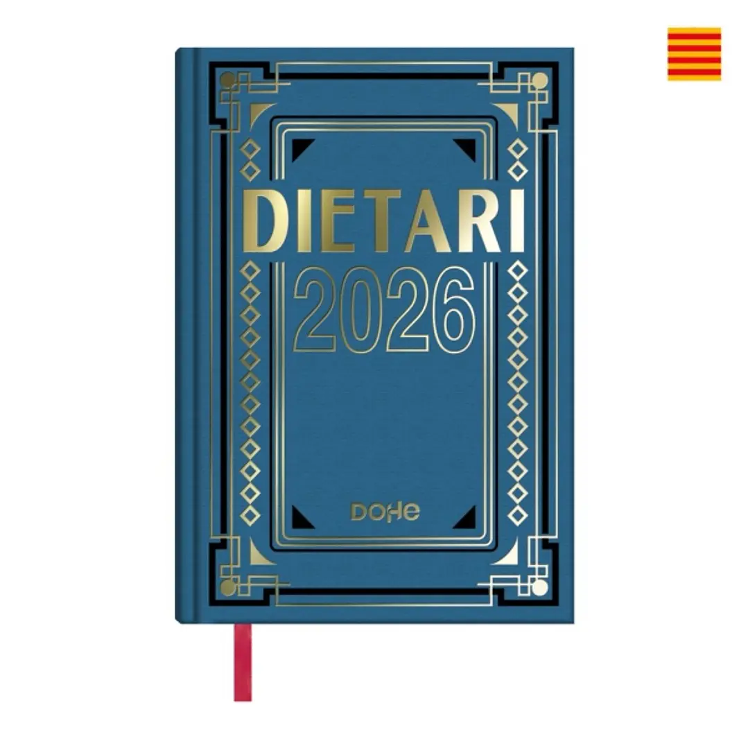 Dohe Dietario Anual Cuarto en Catalan - Dia Pagina - Fabricado en Geltex con Carton Contracolado - Tamaño 15x21cm - Colores Surtidos Aleatorios 1