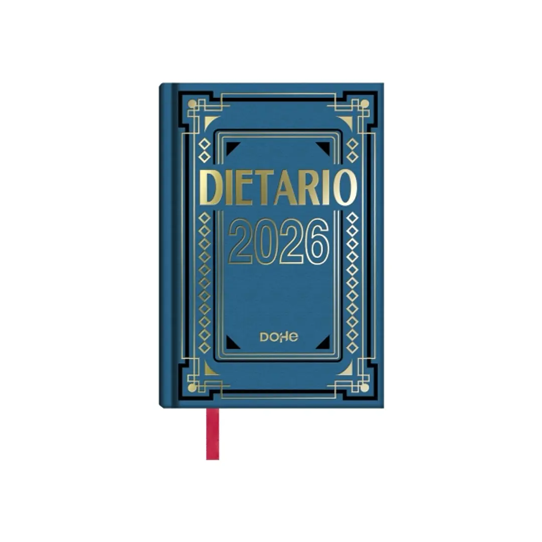 Dohe Dietario Anual Octavo - Dia Pagina - Fabricado en Geltex con Carton Contracolado - Tamaño 11.5x16.6cm - Colores Surtidos Aleatorios 1