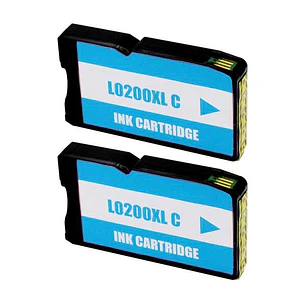 Lexmark 200XL Cyan Pack 2 Cartuchos de Tinta Genericos - Reemplaza 14L0198