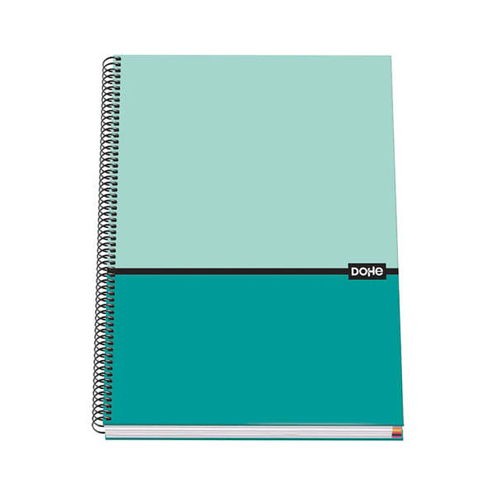 Dohe Cuaderno en Espiral de Tapa Dura A4 - 228x300mm - Cubierta en Carton Forrado con Papel Impreso a Todo Color y Plastificado Mate - Interior de 100 1
