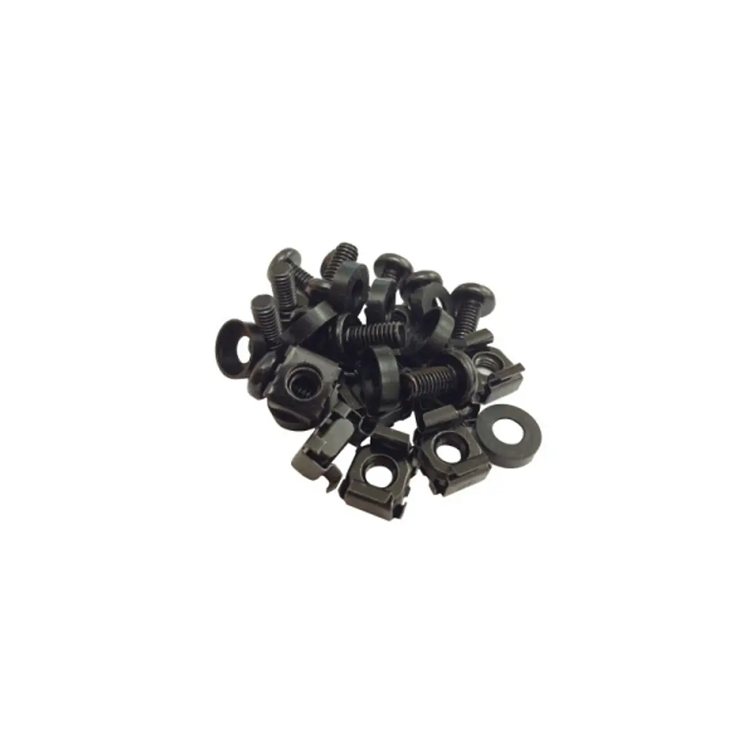 WP Pack de 20 Tornillos y Tuercas Enjauladas - Color Negro 1
