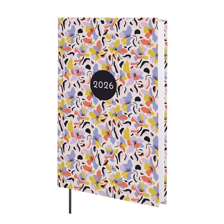 Finocam Dynamic Porto Design Agenda - Anual 2026 - Tapa Dura - Formato Y10 - 145x23x210mm - 1 Dia por Pagina - Tematica de Flores 1