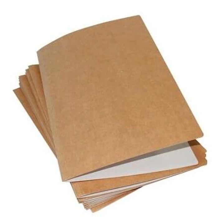 Mariola Pack de 50 Subcarpetas Kraft- Blanco 220gr - Formato Folio - Ranura para Fastener - Color Marron/Blanco 1