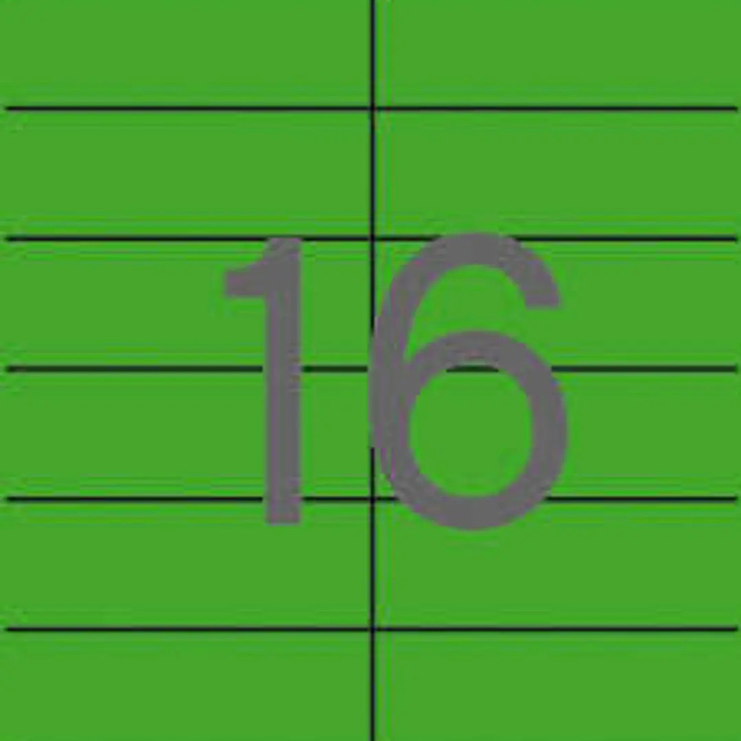 Apli Etiquetas Verdes Permanentes 105.0 x 37.0mm 20 Hojas 1