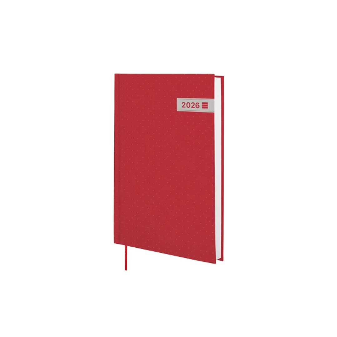 Finocam Dynamic Porto Agenda en Catalan - Anual 2026 - Sin Cierre - Formato Y10 - 145x23x210mm - 1 Dia por Pagina - Color Rojo 1