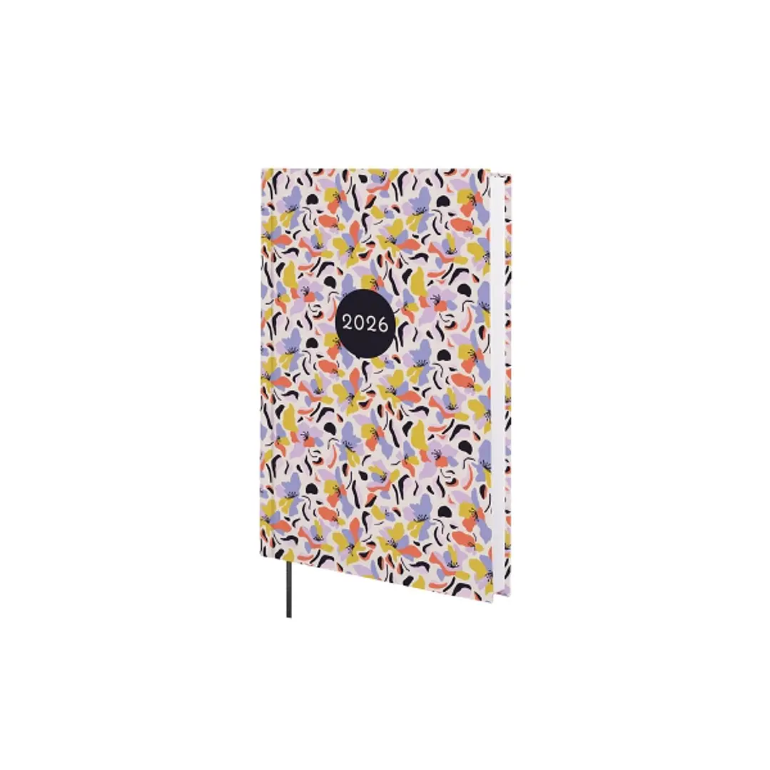 Finocam Dynamic Porto Design Agenda en Catalan - Anual 2026 - Tapa Dura - Formato Y10 - 145x23x210mm - 1 Dia por Pagina - Tematica de Flores 1