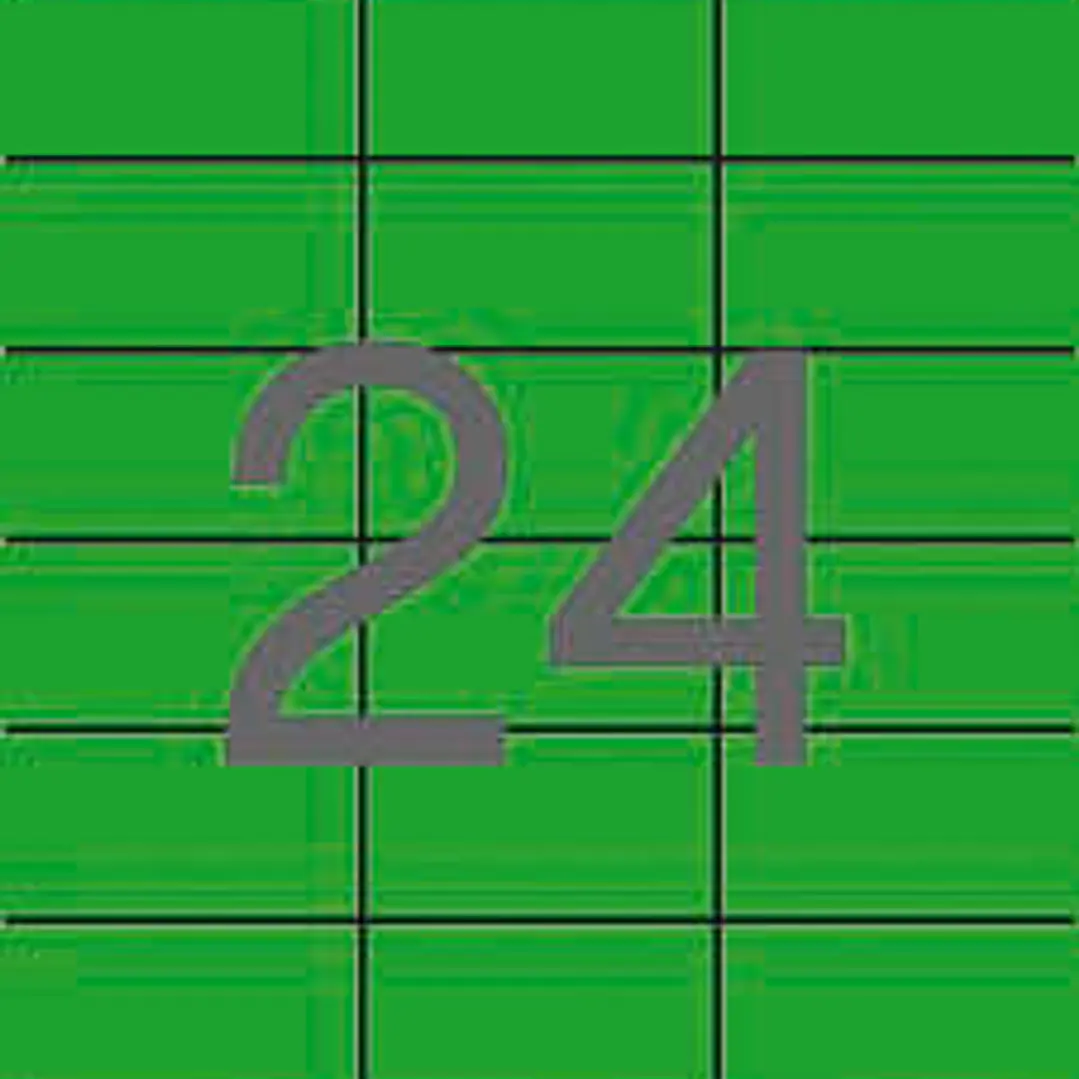 Apli Etiquetas Verdes Permanentes 70.0 x 37.0mm 20 Hojas 1