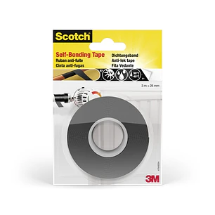 Scotch Cinta Autosellante - Silicona Autofusible - 25mm x 3m - Color Negro