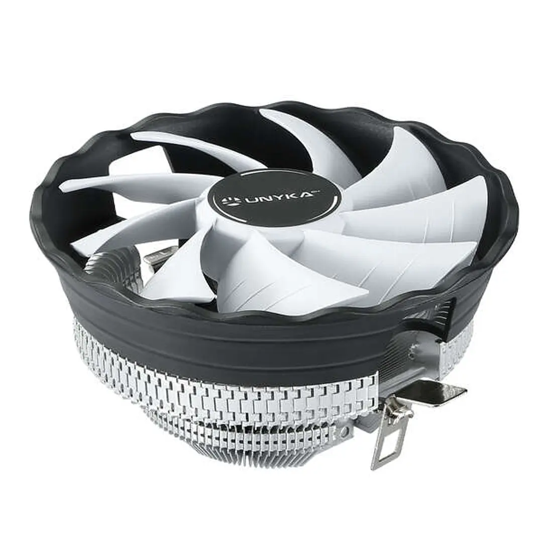 Unykach Jotun DF 120 White Disipador Compacto CPU 120mm Perfil Bajo - Velocidad Max. 1600rpm - Color Blanco/Negro 1