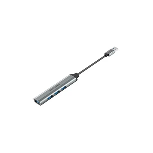 Vention Mini Hub USB 4 en 1 - Cable USB-A de 15cm - 4xUSB-A - Velocidad hasta 5Gbps - Color Gris