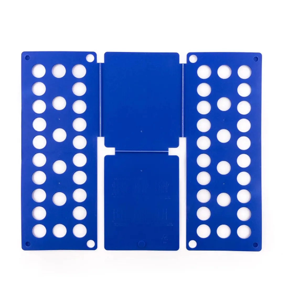 Innovagoods Doblador de Ropa - Plegable - Polipropileno - Adaptado a Ropa Infantil - Universal - 40x16x1cm - Color Azul 1