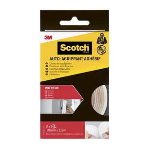 Scotch Cierres Adhesivos Reposicionables - 19mm x 1.5m - Uso en Interior - Color Transparente