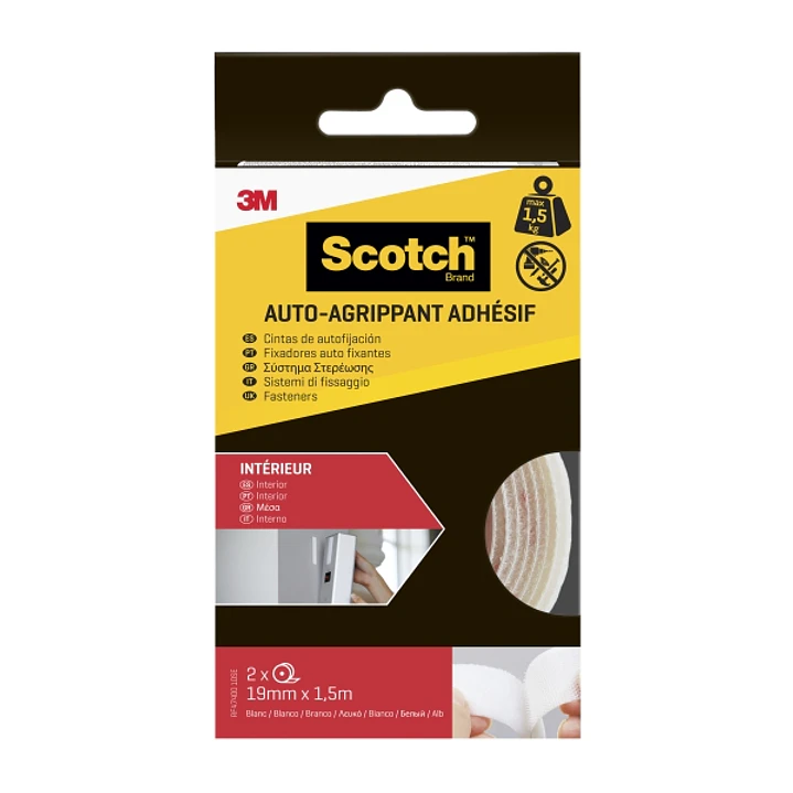 Scotch Cierres Adhesivos Reposicionables - 19mm x 1.5m - Uso en Interior - Color Transparente 1