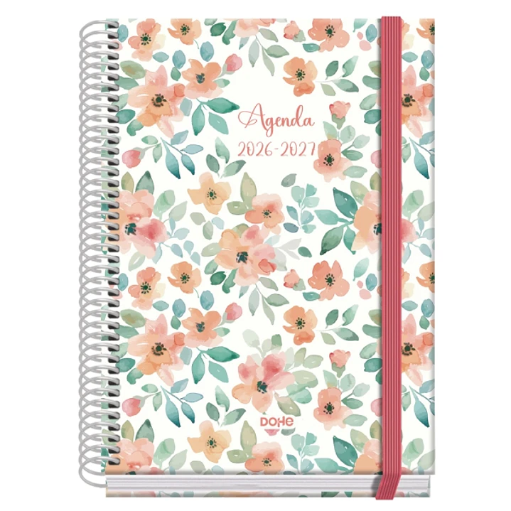Dohe Prime Candy Agenda Escolar 26/27 - Formato A5 - Dia Pagina - Papel Offset Ahuesado 70g - Cubierta de Carton Plastificado - Espiral - Goma - 15x21 1