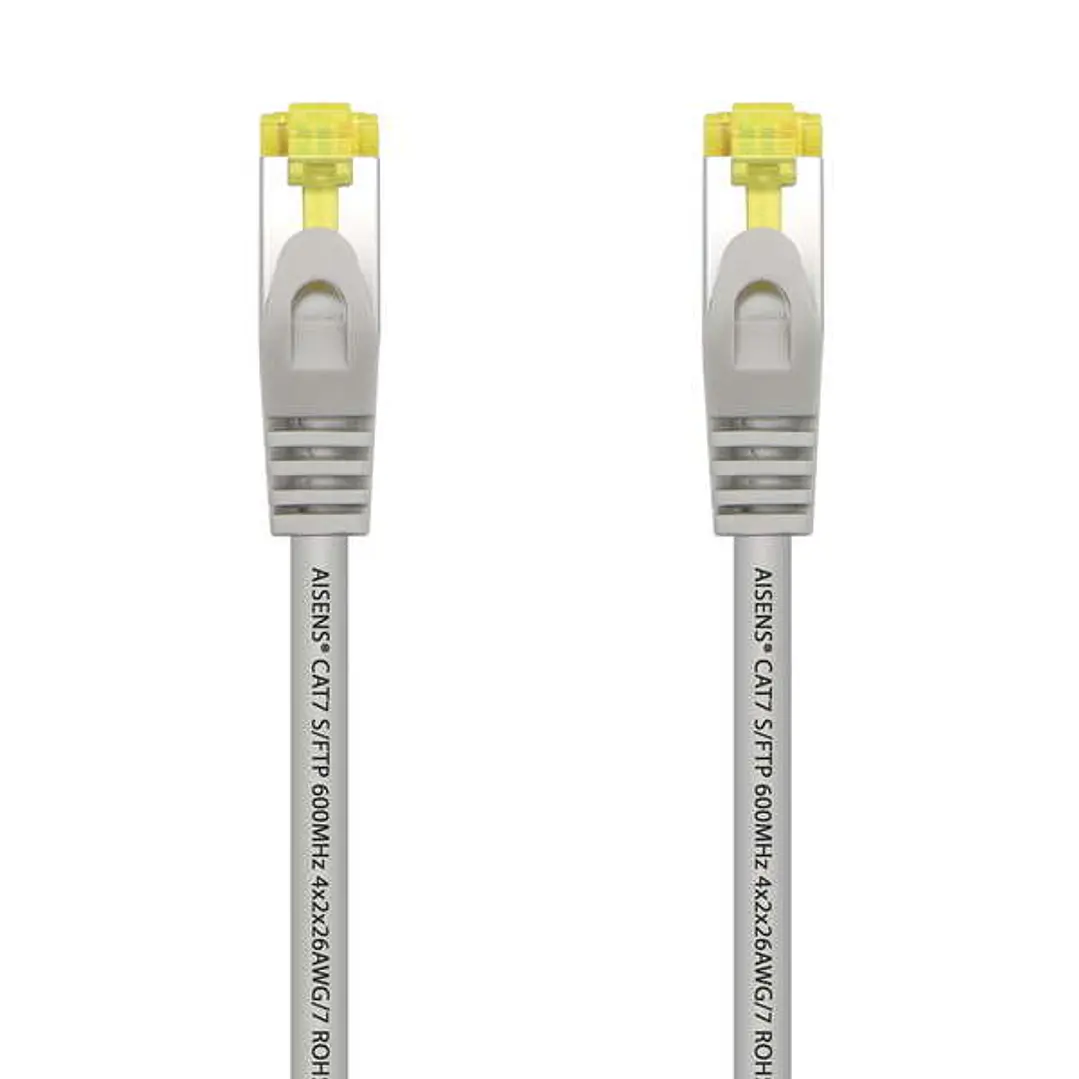 Aisens Cable de Red Latiguillo RJ45 LSZH Cat.7 600 Mhz S/FTP PIMF AWG26 - 10M - Color Gris 1