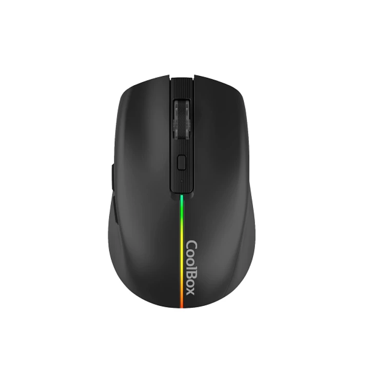 Coolbox W01 Raton Gaming Inalambrico 1600dpi - 6 Botones - Iluminacion RGB - Color Negro 1