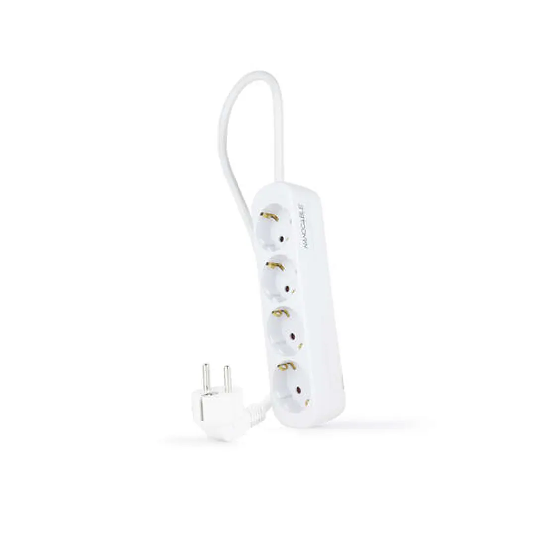 Nanocable Regleta 4 Tomas - 1.4m - Color Blanco 1