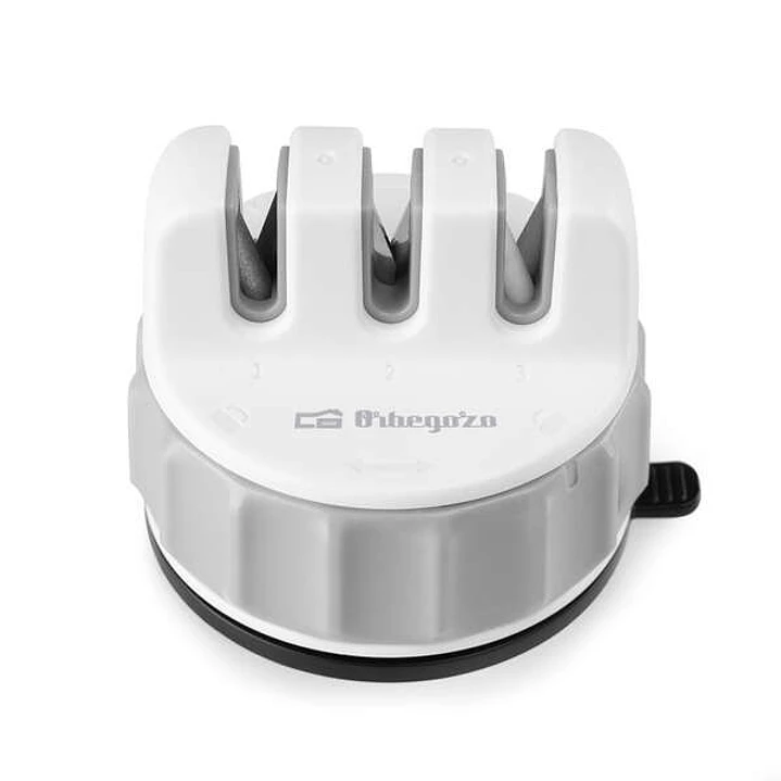 Orbegozo Afilador de Cuchillos CU 2500 Orbegozo - Practico y Eficiente - 3 Etapas de Afilado - Diamante - Carburo de Tungsteno y Ceramica - Facil de U 1