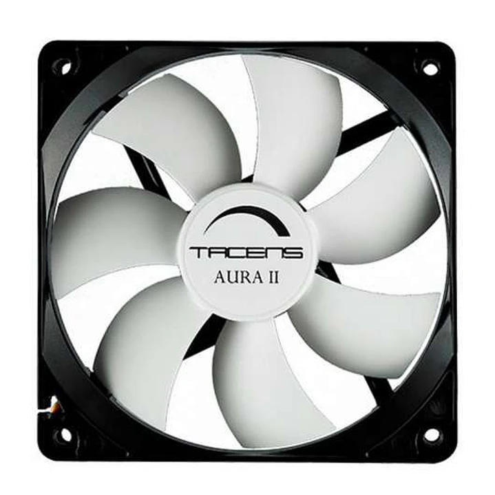 Tacens Aura II Ventilador 80mm - Carcasa Negra, Aspas Blancas - Velocidad Max. 1500rpm 1