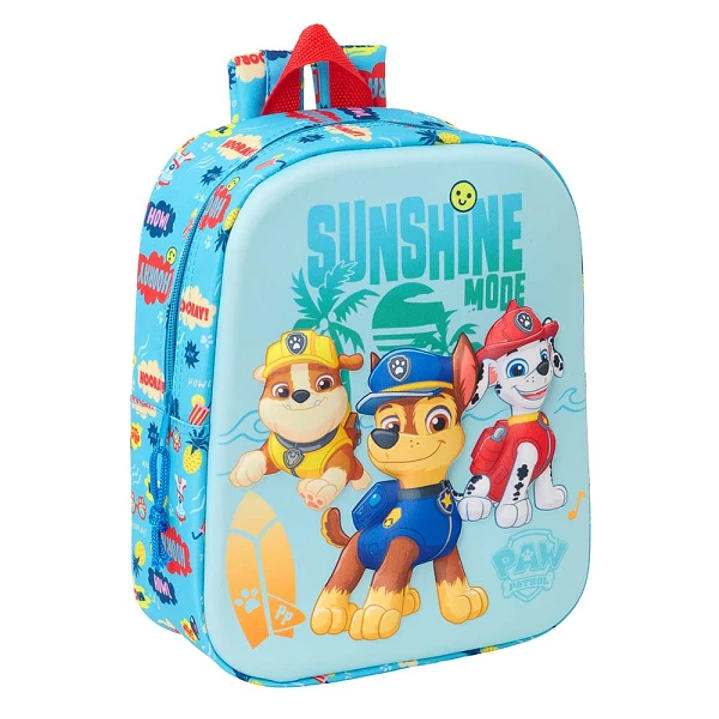 Safta Patrulla Canina Mochila Guarderia 3D de 6L - Asa de Mano Superior - Asas Regulables y Acolchadas - Cierre de Cremallera - 22x27x10cm - Color Roj 1