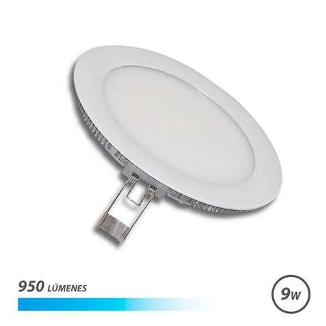Elbat Downlight Empotrar Ultraplano LED 9W 950LM - Luz Fria - Diseño de Bajo Perfil - Facil Instalacion - Color Blanco 1