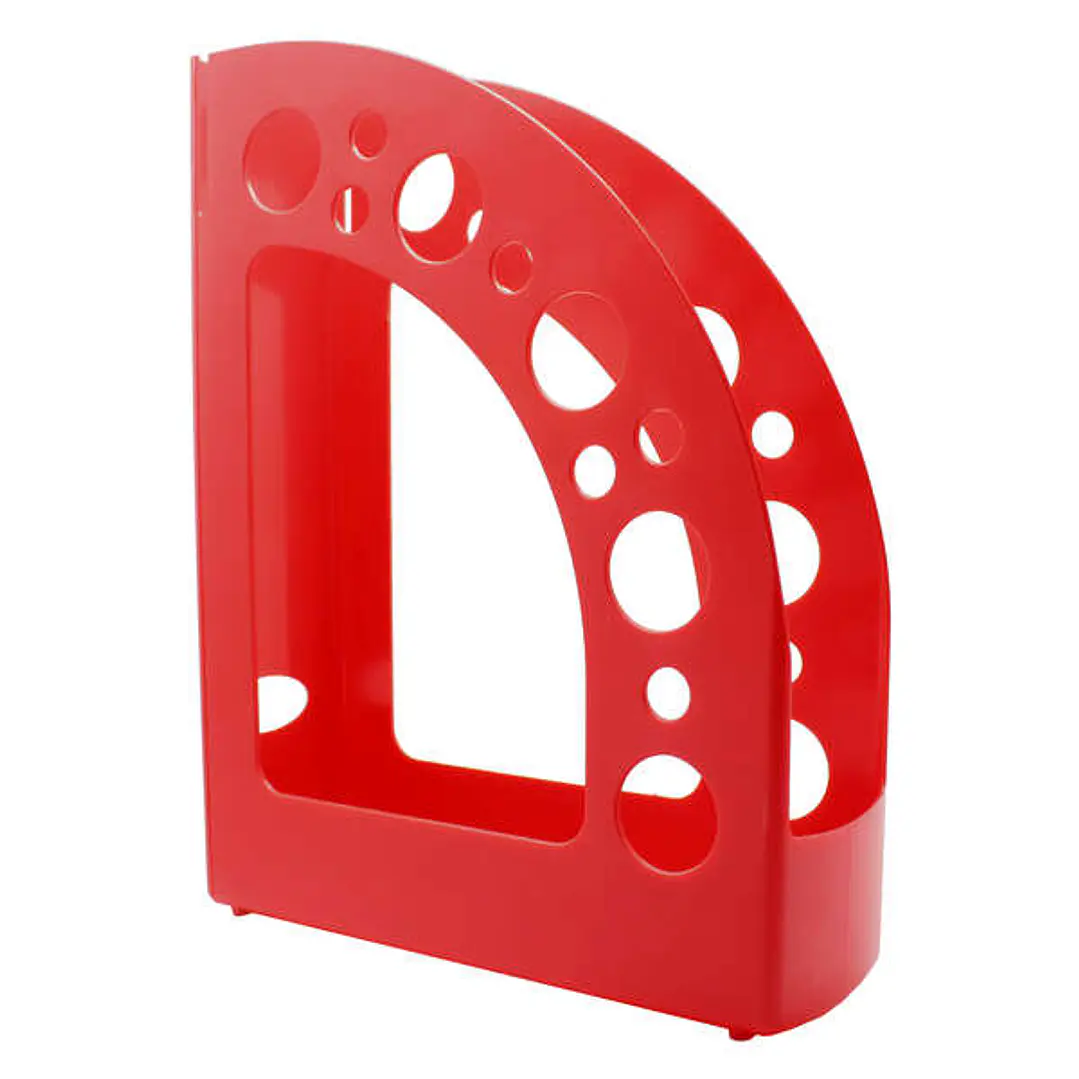 Dohe +Mab Revistero de Poliestireno de Alta Calidad - Medidas 80x318x245mm - Material 100% Reciclable - Color Rojo 1