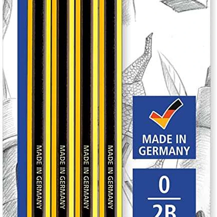 Staedtler Noris 120 Pack de 4 Lapices de Grafito Hexagonales - Graduaciones Surtidas - Resistencia a la Rotura - Madera de Bosques Sostenibles 1