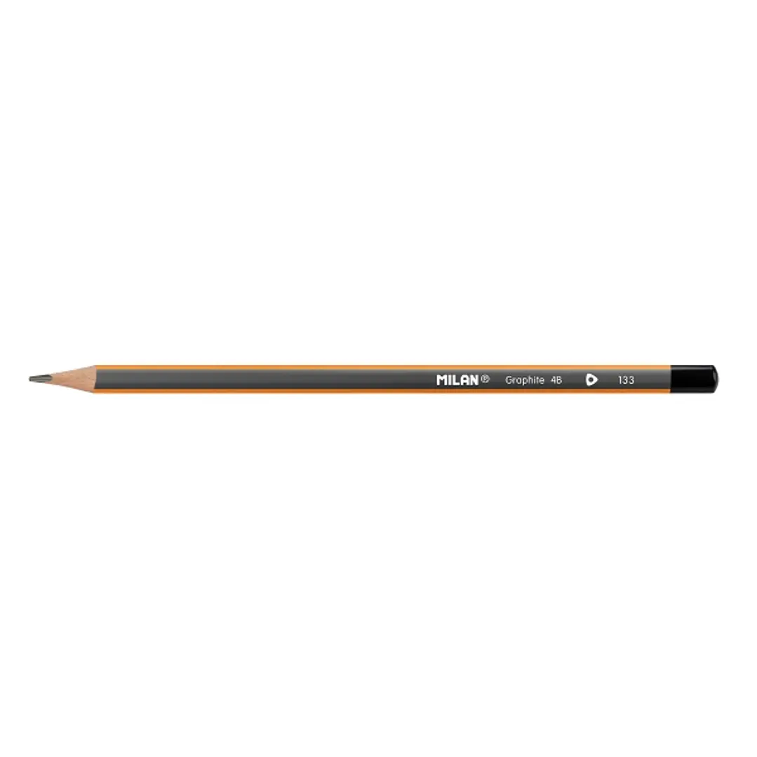 Milan Lapices de Grafito 4B - Triangular - Color Naranja 1